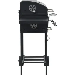 Arts De La Table & Arts Culinaires-vidaXL Gril de barbecue au charbon de bois et étagère inférieure Noir