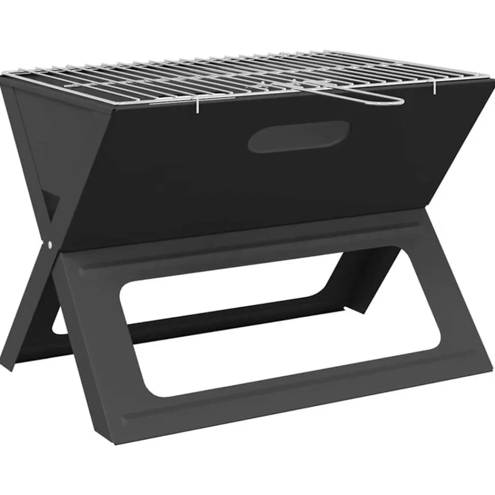 vidaXL Grill extérieur Noir 46 x 31 x 31 cm Acier