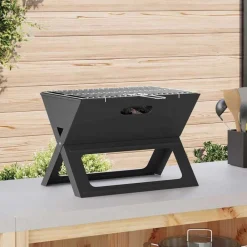 vidaXL Grill extérieur Noir 46 x 31 x 31 cm Acier