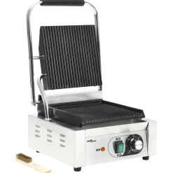 vidaXL Grill pour panini rainuré Acier inoxydable 1800 W 31x30,5x20 cm
