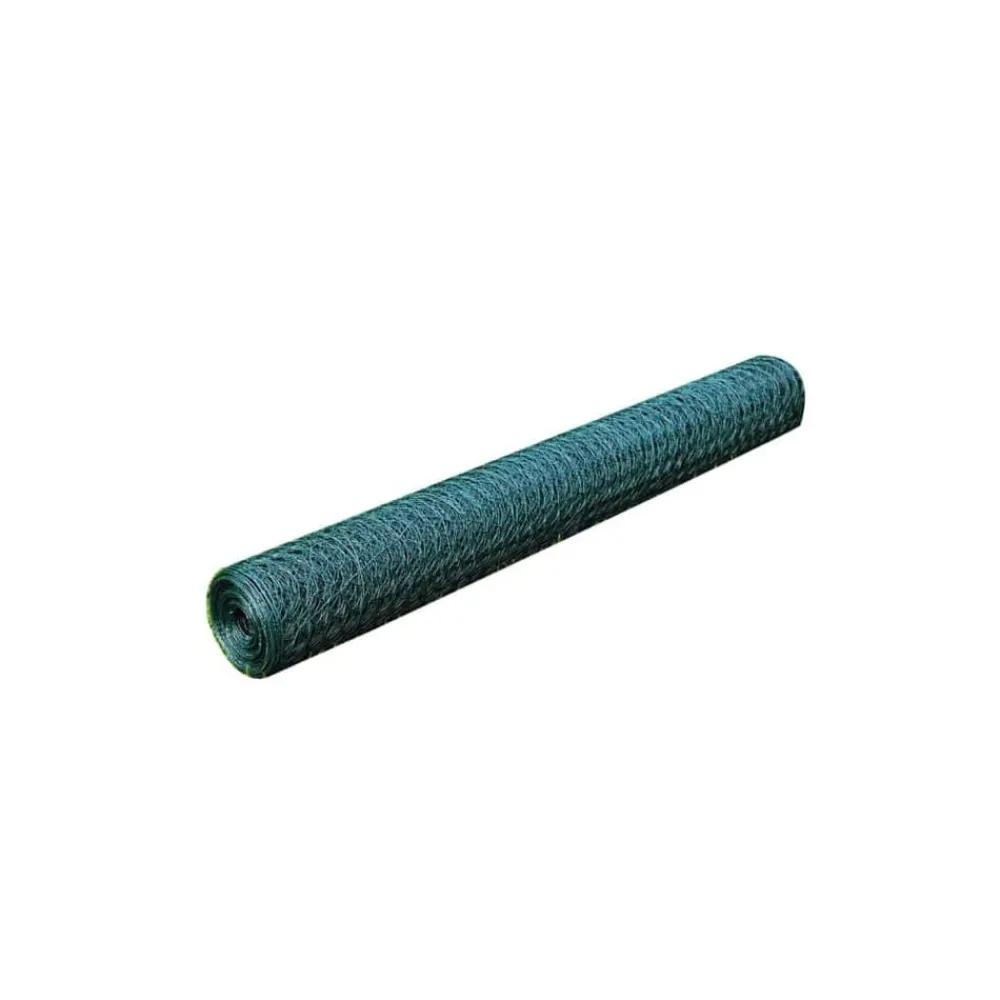 vidaXL Grillage à poule avec revêtement en PVC 25x0,5 m