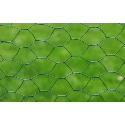 Clôtures & Barrières-vidaXL Grillage à poule avec revêtement en PVC 25x0,5 m Vert