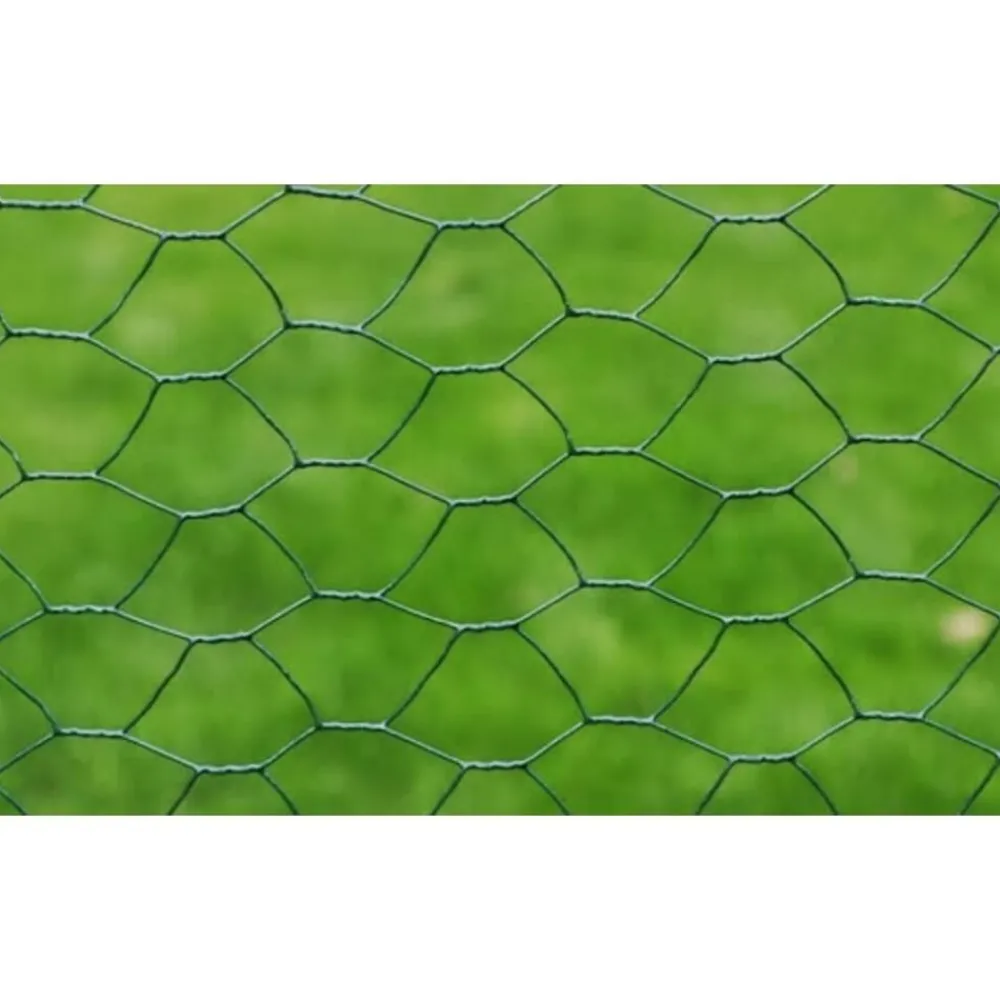 Clôtures & Barrières-vidaXL Grillage à poule avec revêtement en PVC 25x0,5 m Vert