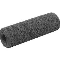 Clôtures & Barrières-vidaXL Grillage Acier avec revêtement en PVC 25x0,5 m Gris