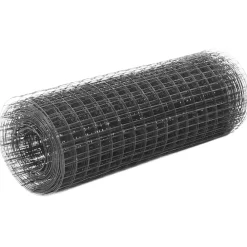 Clôtures & Barrières-vidaXL Grillage acier avec revêtement en PVC 10x0,5 m Gris