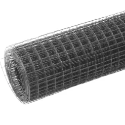 Clôtures & Barrières-vidaXL Grillage acier avec revêtement en PVC 10x0,5 m Gris