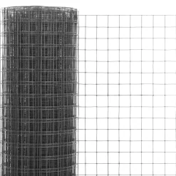 Clôtures & Barrières-vidaXL Grillage acier avec revêtement en PVC 10x0,5 m Gris