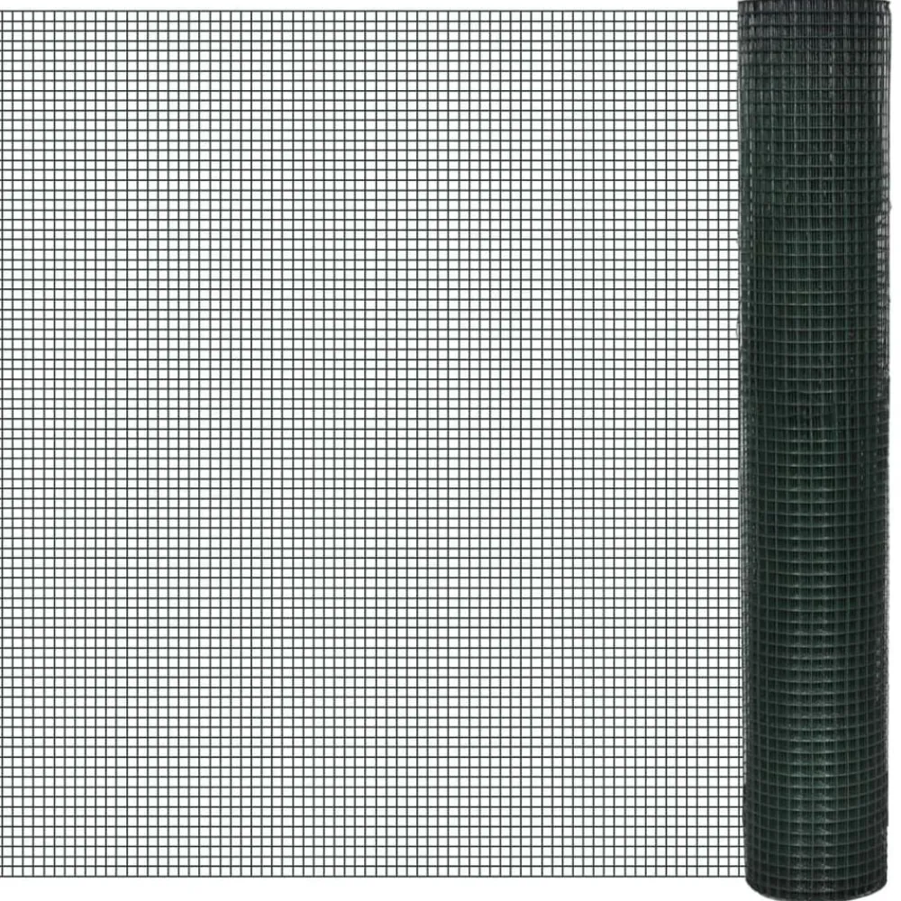 Clôtures & Barrières-vidaXL Grillage acier avec revêtement en PVC 25x0,5 m gris