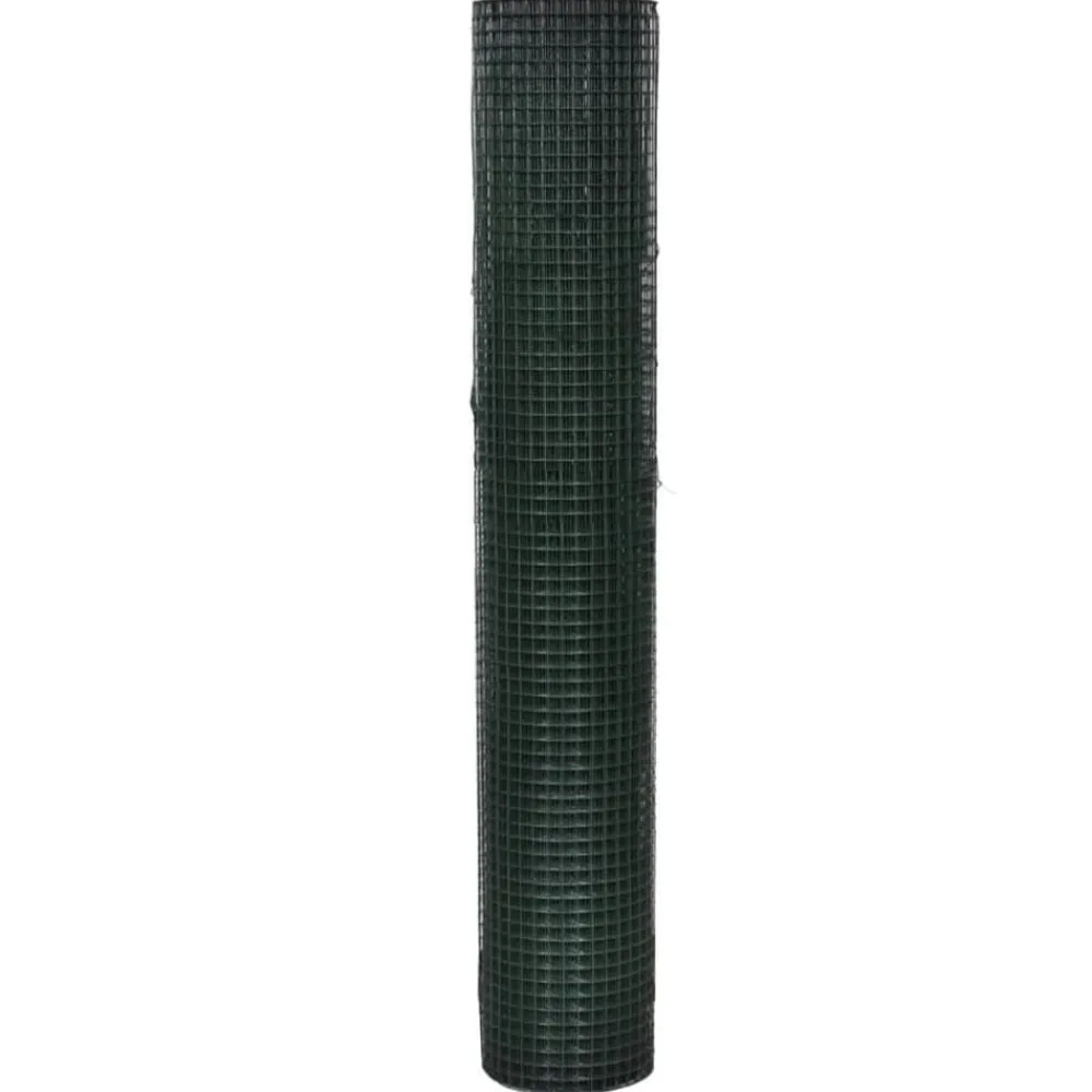 Clôtures & Barrières-vidaXL Grillage acier galvanisé et revêtement en PVC 10x1 m Vert