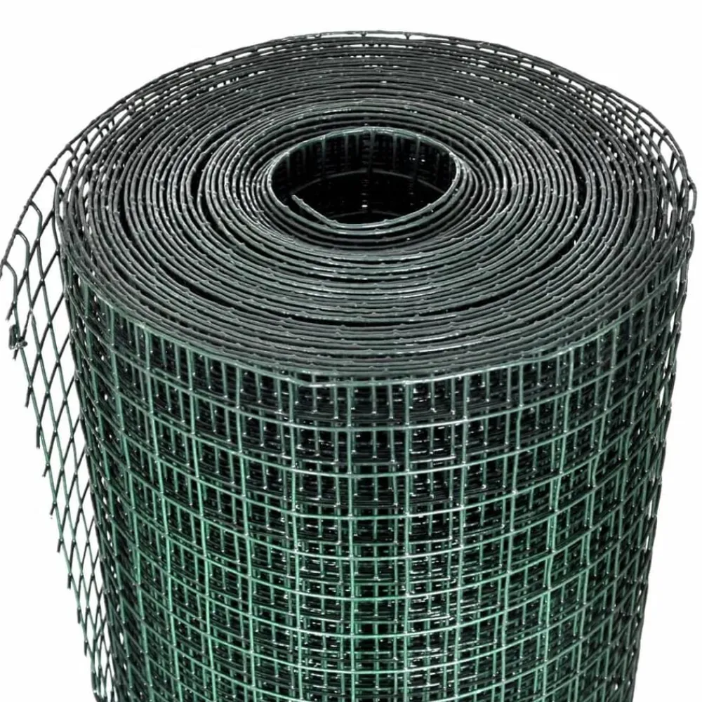 Clôtures & Barrières-vidaXL Grillage acier galvanisé et revêtement en PVC 10x1 m Vert
