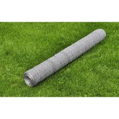 vidaXL Grillage pour volière Acier galvanisé 25 x 0,5 m é