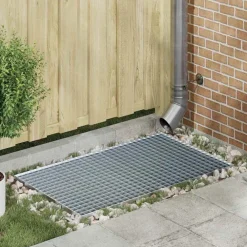 Plomberie-vidaXL Grille Argent 30 x 30 x 2 cm Acier galvanisé à chaud