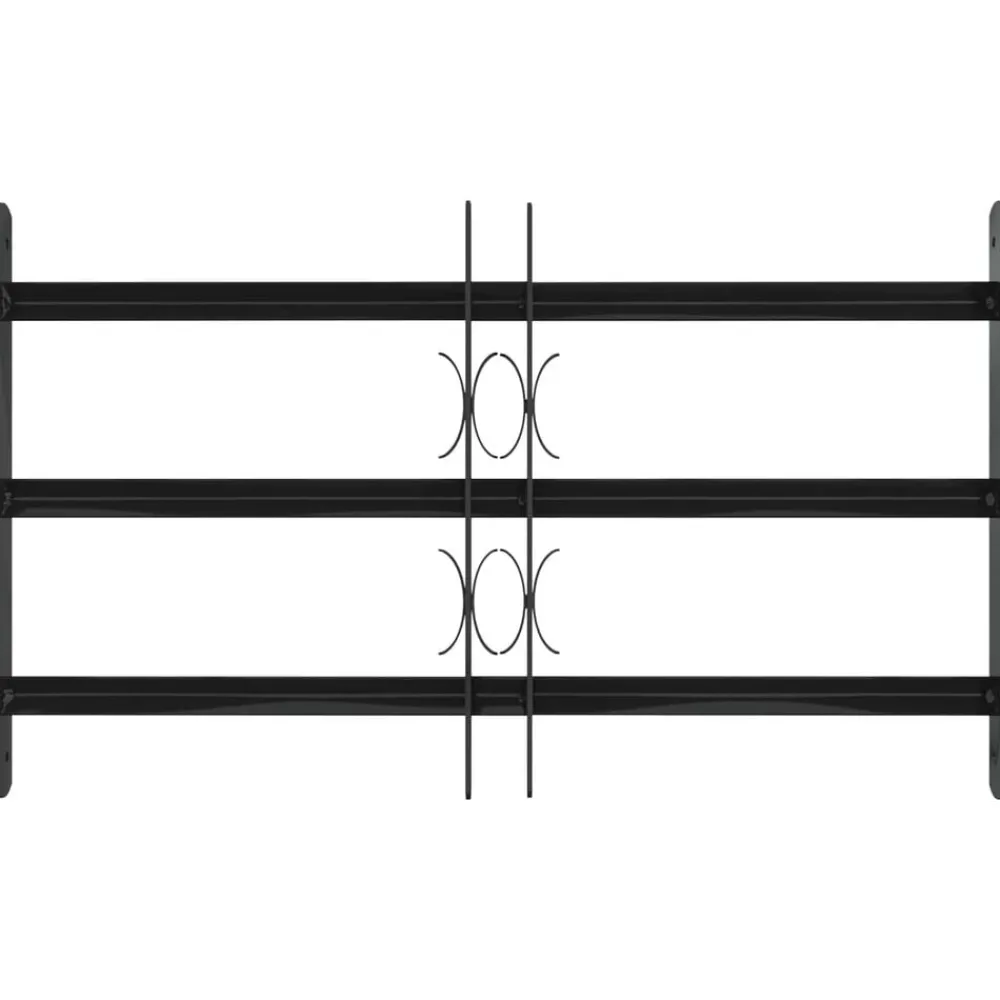 Matériaux De Construction-vidaXL Grille de Fenêtre Noir 75,5 x 45 cm Acier enduit de poudre