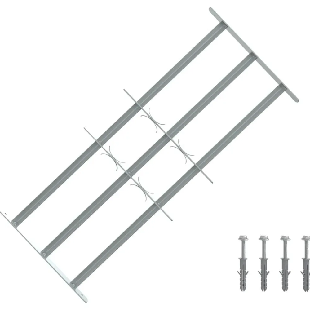 vidaXL Grille réglable de sécurité de fenêtres et 3 barres 700-1050 mm