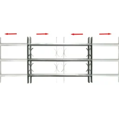 vidaXL Grille réglable de sécurité de fenêtres et 3 barres 700-1050 mm
