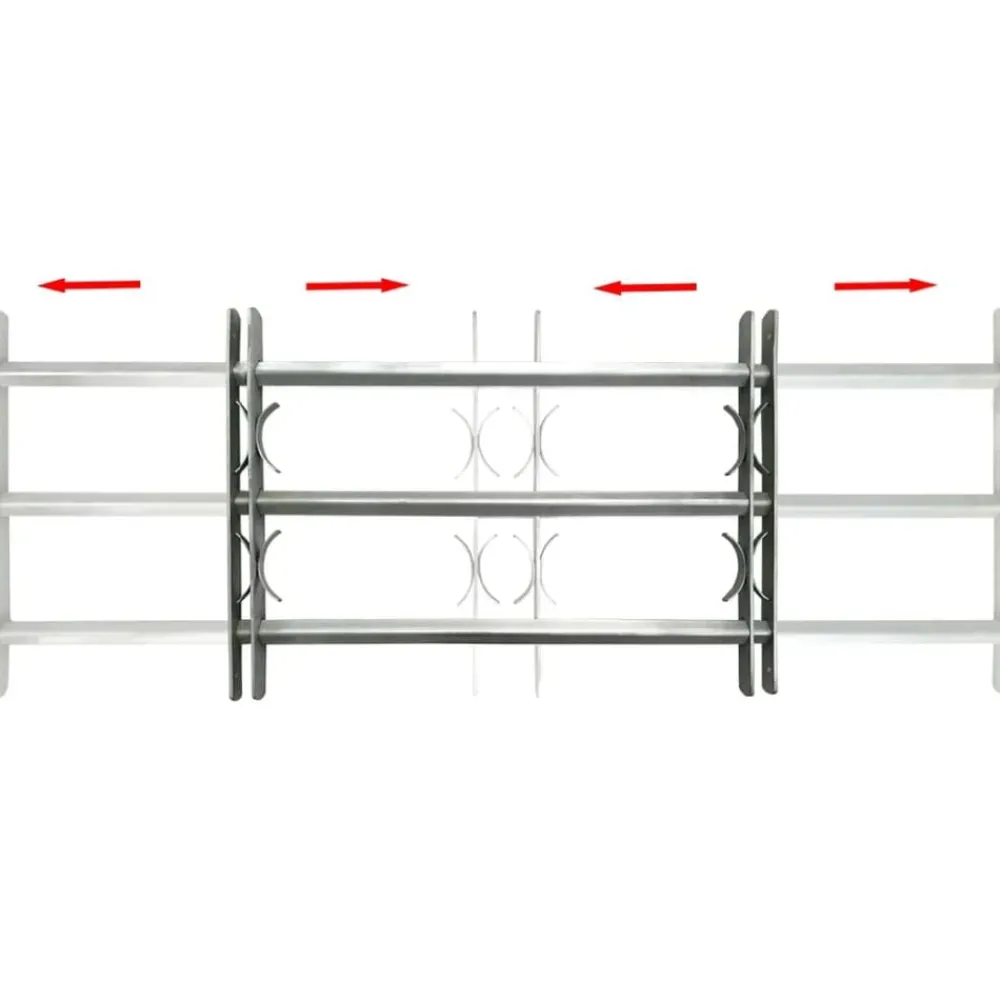 vidaXL Grille réglable de sécurité de fenêtres et 3 barres 700-1050 mm