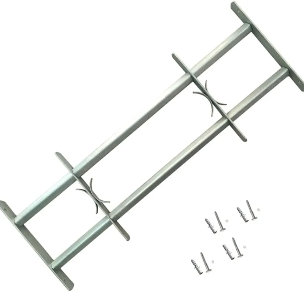 vidaXL Grille réglable de sécurité de fenêtres et 2 barres 700-1050 mm
