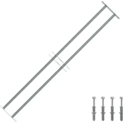 Matériaux De Construction-vidaXL Grille réglable de sécurité de fenêtres et 2 barres 1000-1500mm