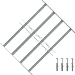 vidaXL Grille réglable de sécurité de fenêtres et 4 barres 500-650 mm