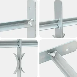 vidaXL Grille réglable de sécurité de fenêtres et 4 barres 500-650 mm