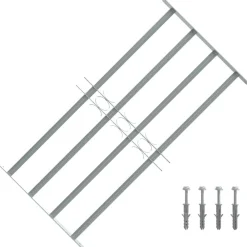 Matériaux De Construction-vidaXL Grille réglable de sécurité de fenêtres et 4 barres 700-1050 mm