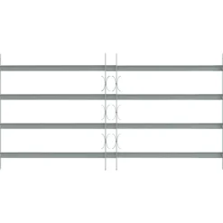 Matériaux De Construction-vidaXL Grille réglable de sécurité de fenêtres et 4 barres 700-1050 mm