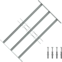 vidaXL Grille réglable de sécurité de fenêtres et 3 barres 500-650 mm