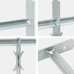 vidaXL Grille réglable de sécurité de fenêtres et 3 barres 500-650 mm