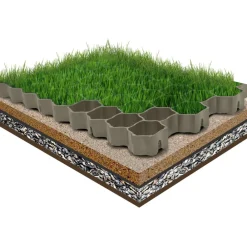 vidaXL Grilles d'herbe 16 pcs 60x40x3 cm plastique