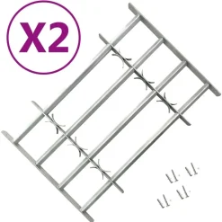 Matériaux De Construction-vidaXL Grilles réglables de sécurité de fenêtres 2 pcs 1000-1500 mm