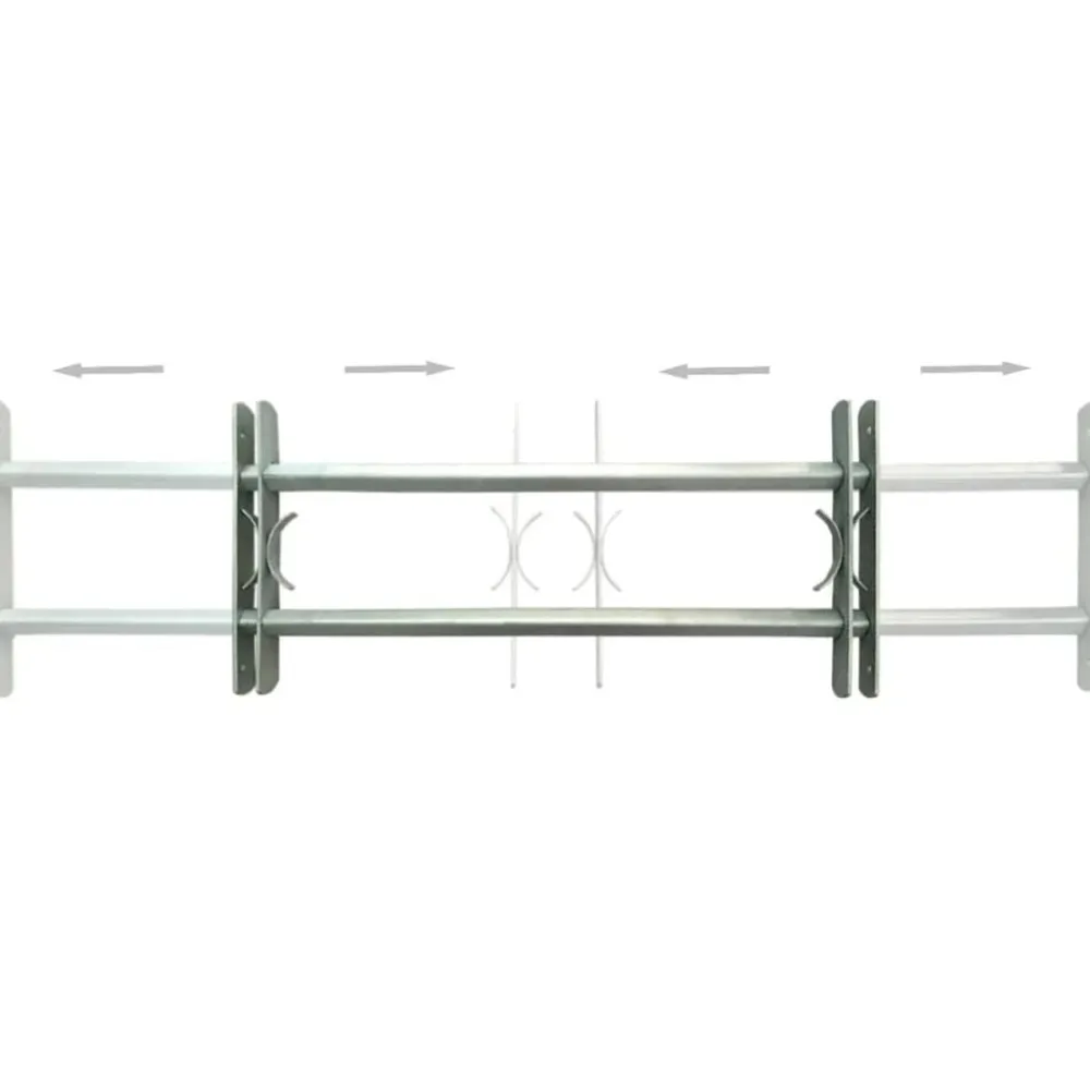 vidaXL Grilles réglables de sécurité de fenêtres 2 pcs 1000-1500 mm