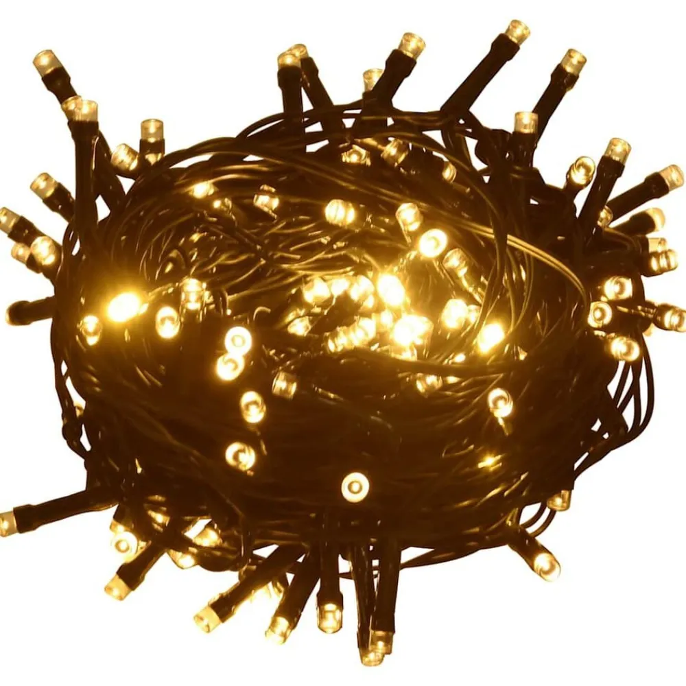 Luminaires-vidaXL Guirlande lumineuse d'arbre de Noël avec 150 LED 150 cm Blanc chaud