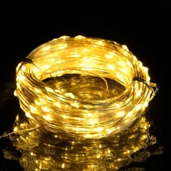 Décorations-vidaXL Guirlande lumineuse micro LED 40m 400LED 8fonctions Blanc chaud