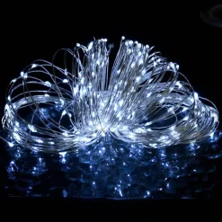 Décorations-vidaXL Guirlande lumineuse micro LED 40m 400LED 8fonctions Blanc froid