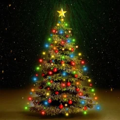 Luminaires-vidaXL Guirlande lumineuse d'arbre de Noël 150 LED colorées 150 cm Multicolore
