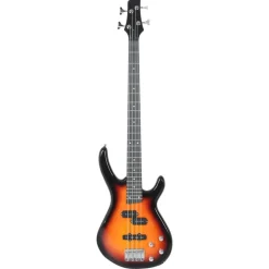 Arts & Loisirs-vidaXL Guitare basse électrique de débutants sac brun et noir 4/4 46