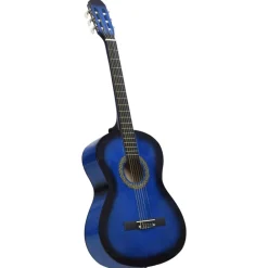 Arts & Loisirs-vidaXL Guitare classique avec sac pour débutants 4/4 39" Bleu