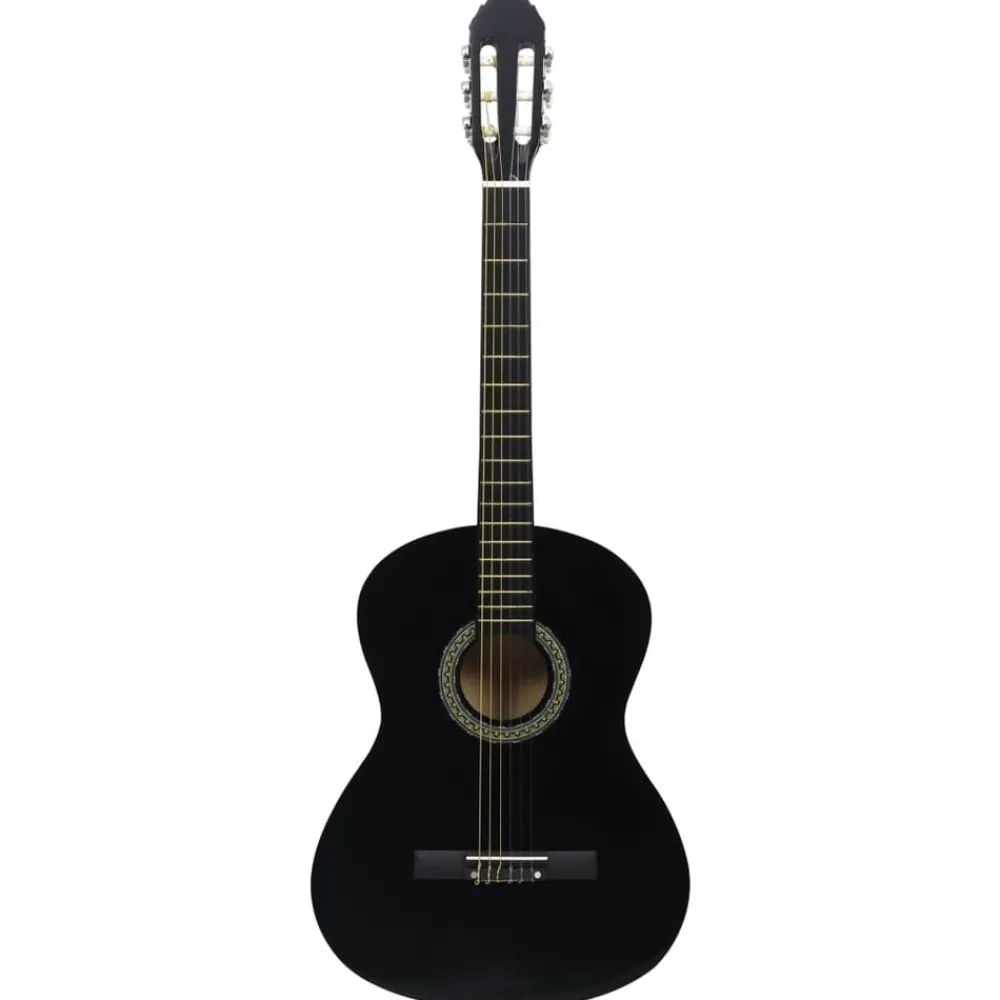 Arts & Loisirs-vidaXL Guitare classique avec sac pour débutants 4/4 39" Noir