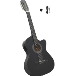 vidaXL Guitare découpée classique occidentale égaliseur 6 cordes