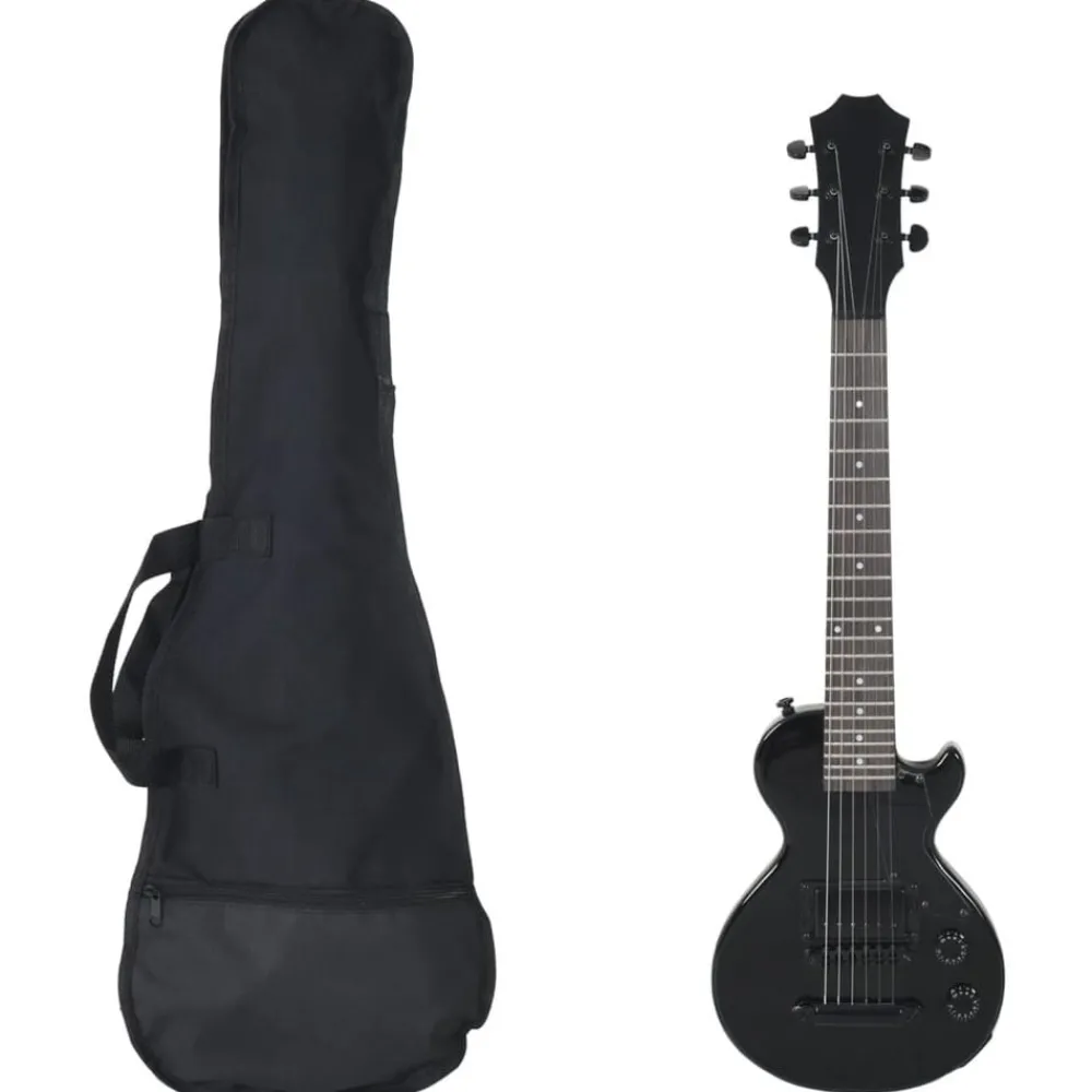 Arts & Loisirs-vidaXL Guitare électrique pour enfants avec sac 3/4 30" Noir
