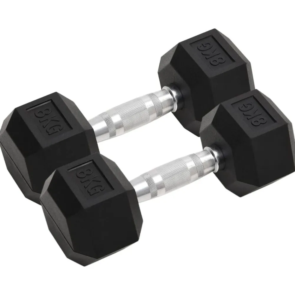 Entraînement & Fitness-vidaXL Haltères 2 pcs 16 kg Total Fonte