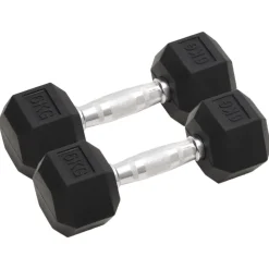 Entraînement & Fitness-vidaXL Haltères 2 pcs 12 kg Total Fonte