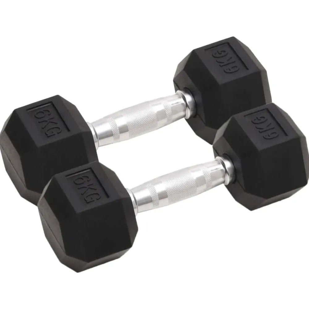 Entraînement & Fitness-vidaXL Haltères 2 pcs 12 kg Total Fonte