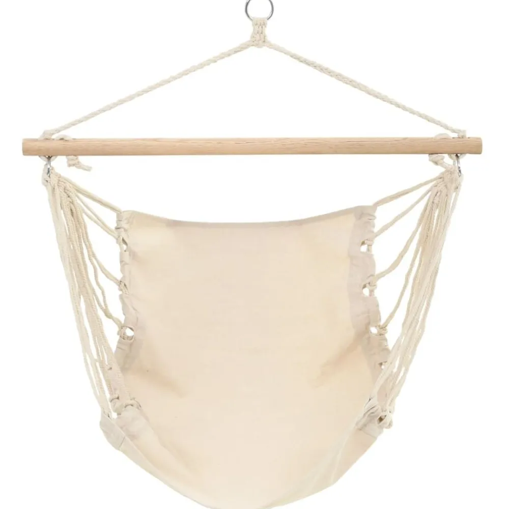Pelouses & Jardins-vidaXL Hamac pliable Crème Crème