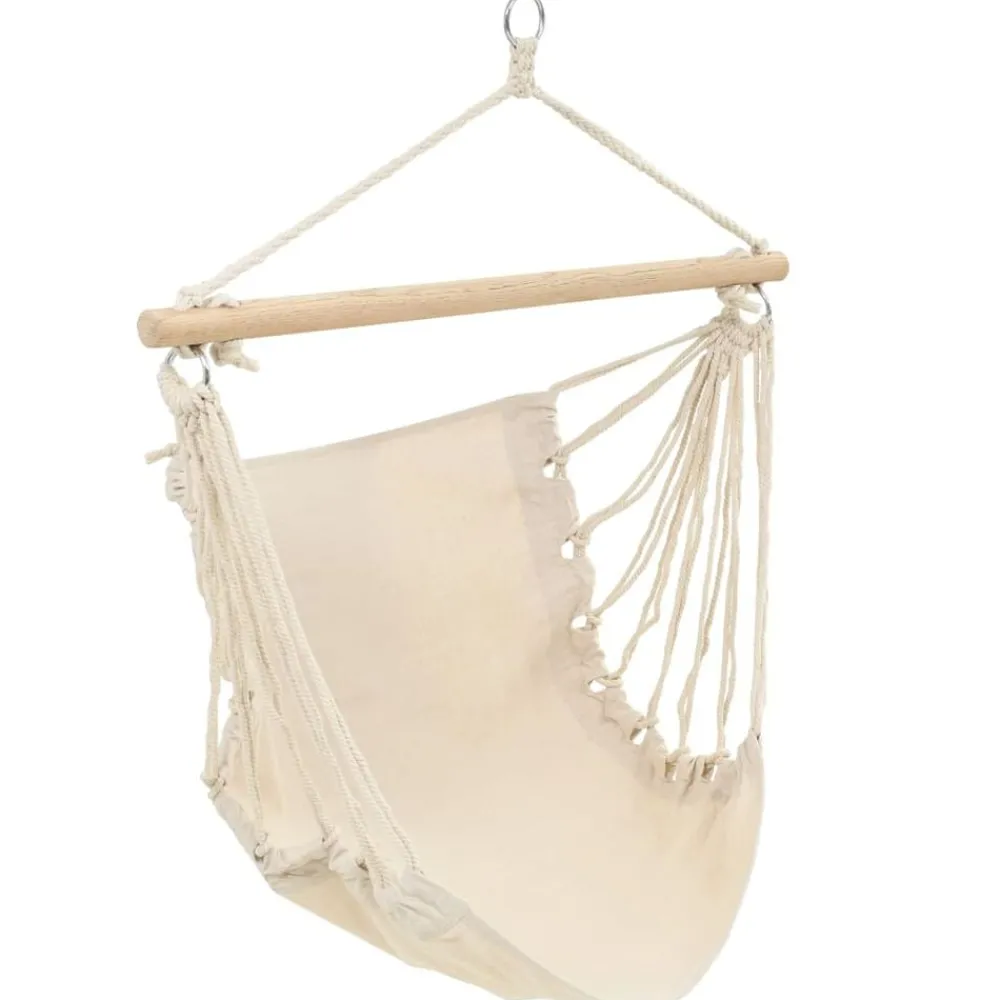 Pelouses & Jardins-vidaXL Hamac pliable Crème Crème