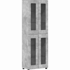 Ensembles De Meubles-vidaXL Haut Armoire avec étagère FLORIN 60 x 35 x 182 cm Gris béton