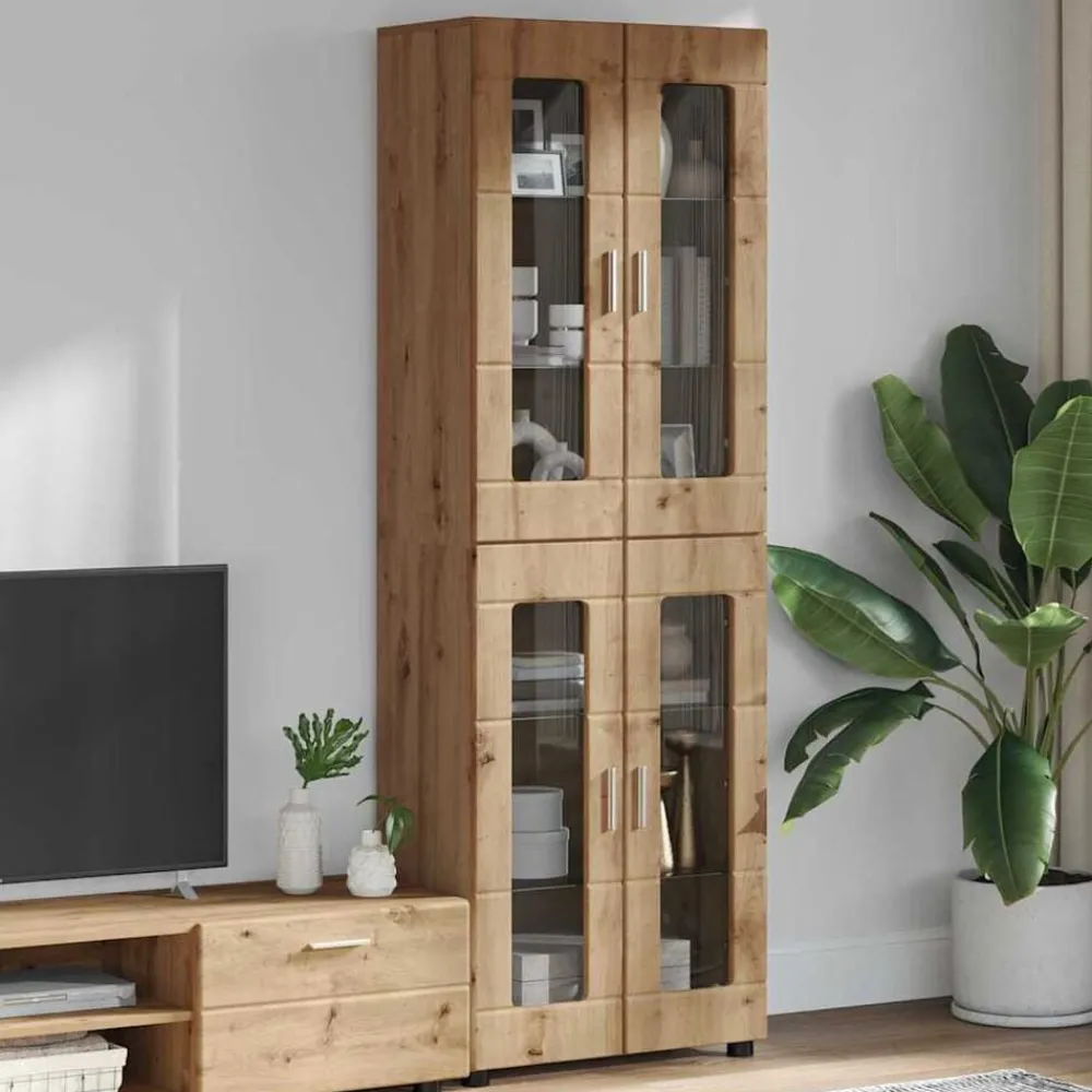 vidaXL Haut Armoire avec porte FLORIN Chêne artisanal 60 x 35 x 182 cm