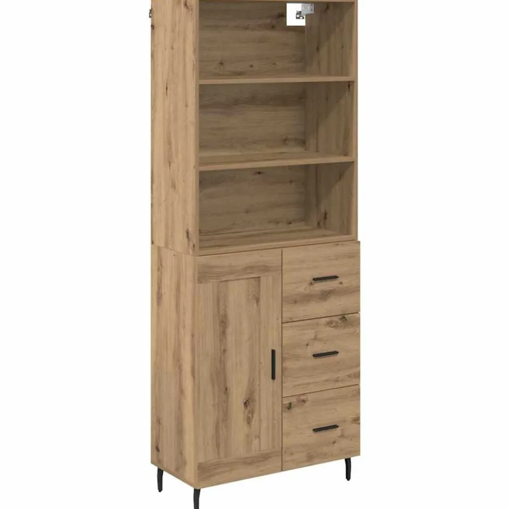 Armoires & Meubles De Rangement-vidaXL Haut Armoire avec tiroir Chêne artisanal 69,5 x 34 x 180 cm chêne artisanal