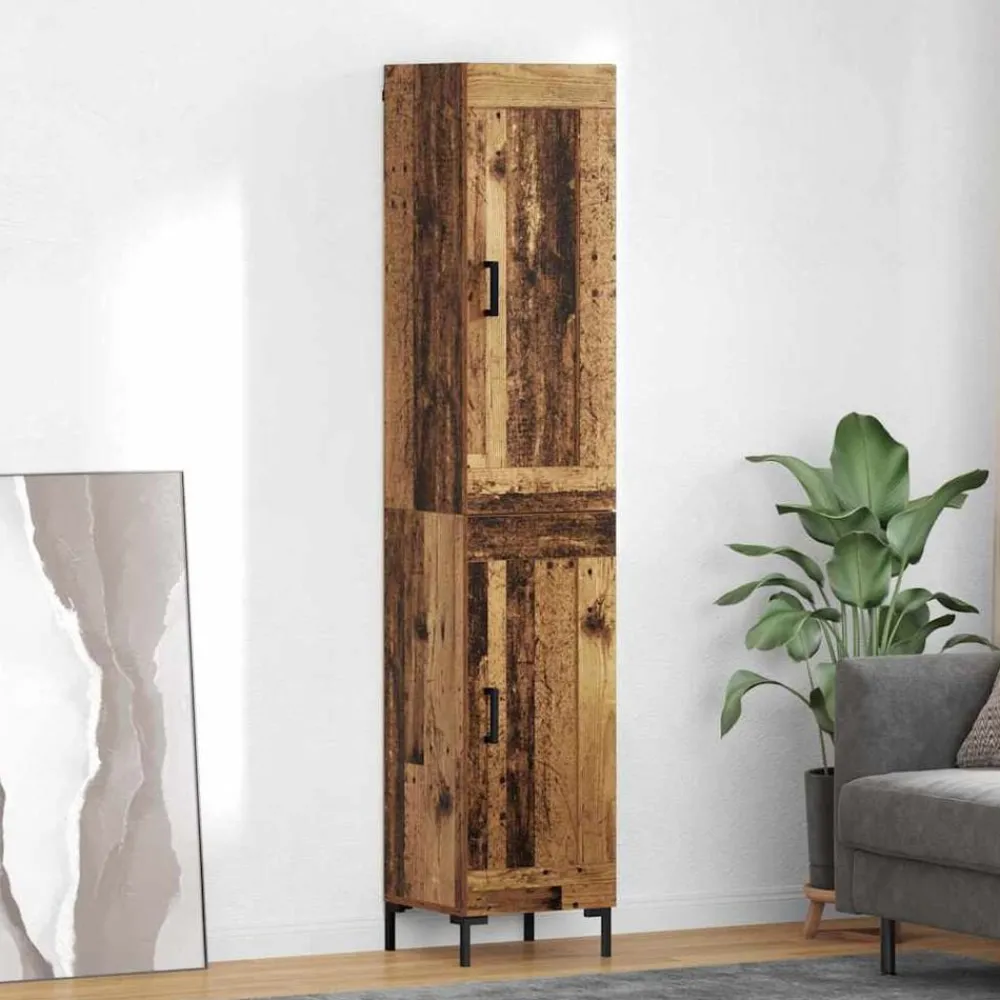 Armoires & Meubles De Rangement-vidaXL Haut Armoire 34,5 x 34 x 180 cm Bois d'ingénierie Bois ancien