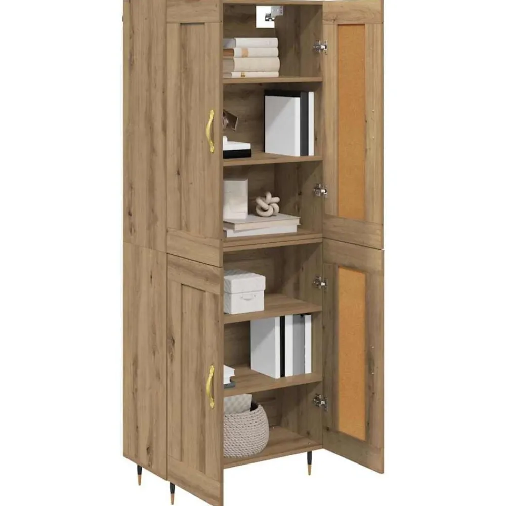 Armoires & Meubles De Rangement-vidaXL Haut Armoire Chêne artisanal 69,5 x 34 x 90 cm chêne artisanal